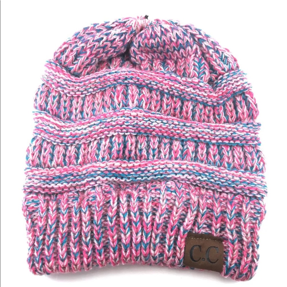C.C beanie ponytail winter hat